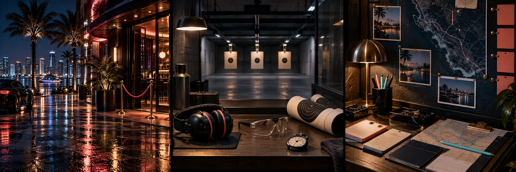 Illustrative target shooting editorial visual