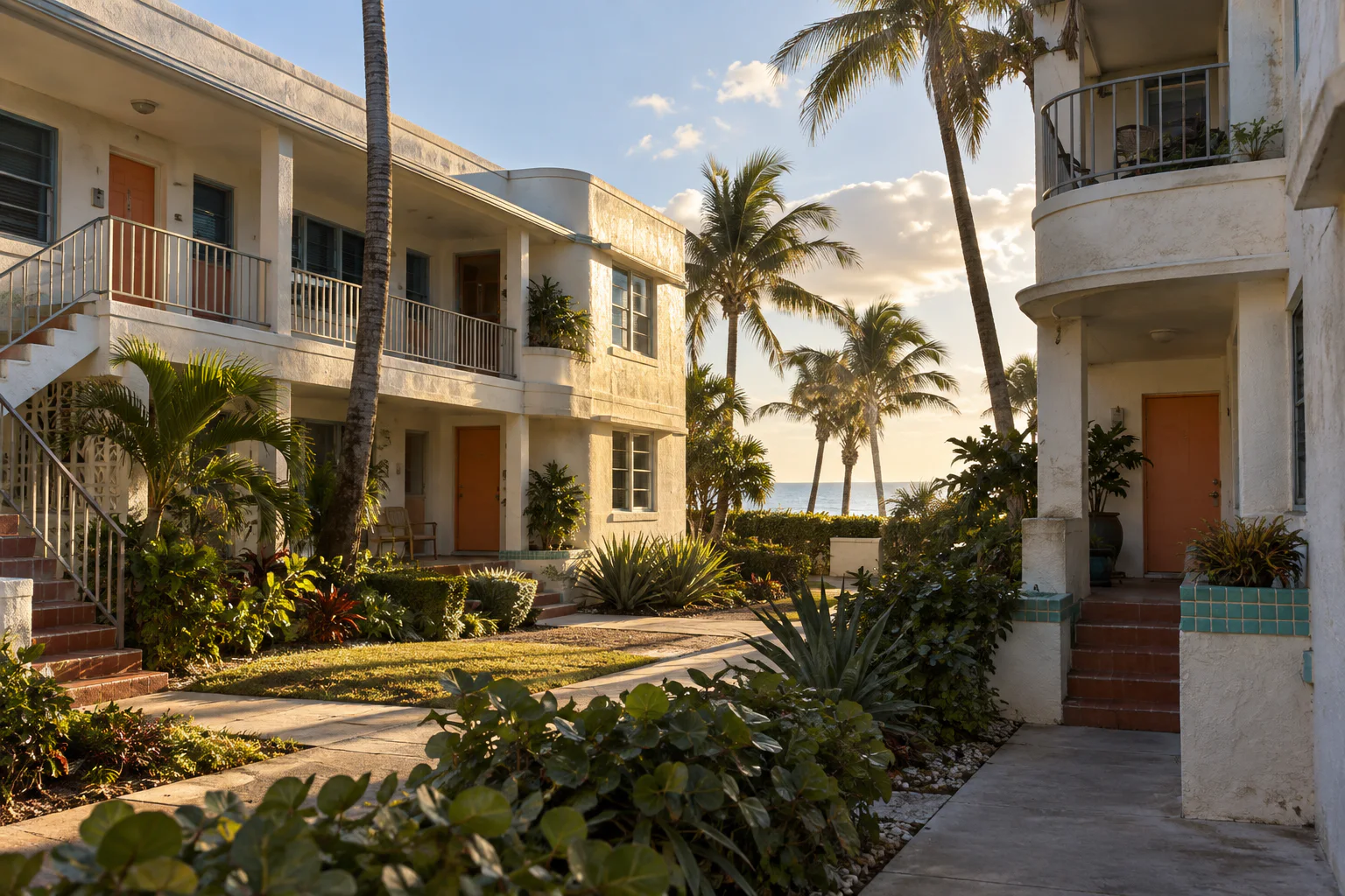 Illustrative coastal residential atmosphere